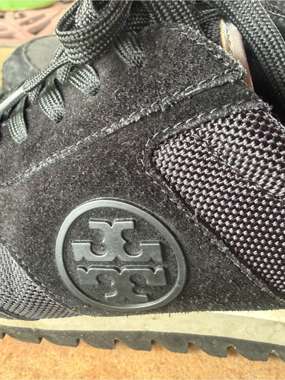 Tory Burch good luck Black Suede and Mesh Women's Sneakers